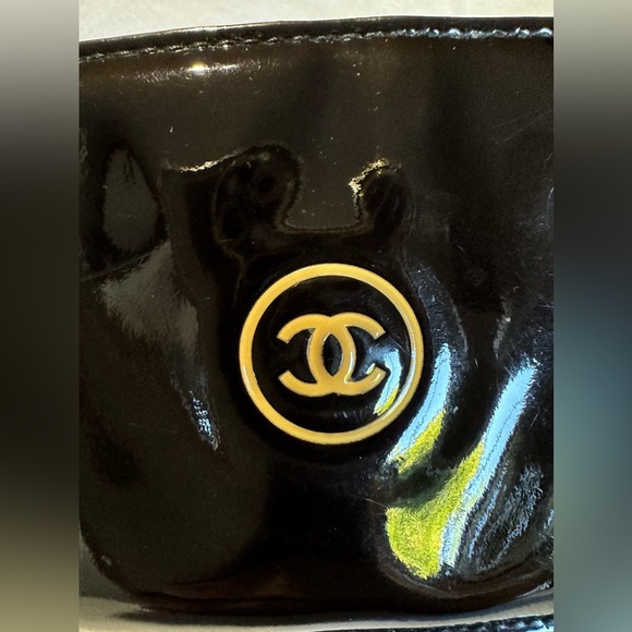 Genuine CHANEL dark brown compact patent leather credit card holders wallet - Picture 5 of 16